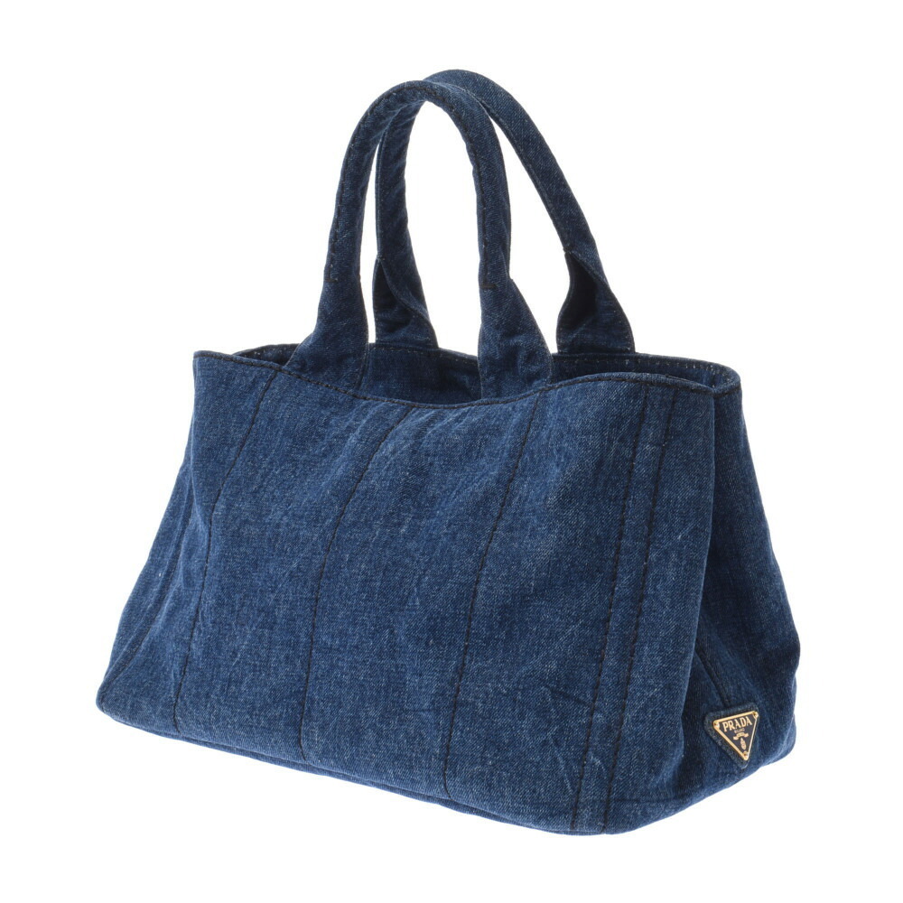 Prada Tote Blue Denim Bag Canapa
